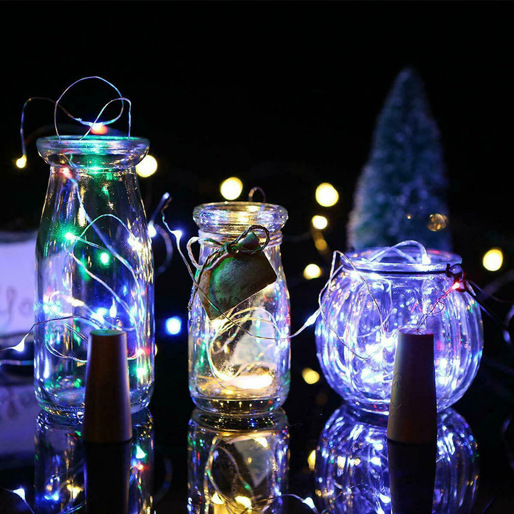 10-Pack LED Fairy Bottle Lights Copper Wire String Lights with Cork Stoppers for Wine Bottle & DIY Decor