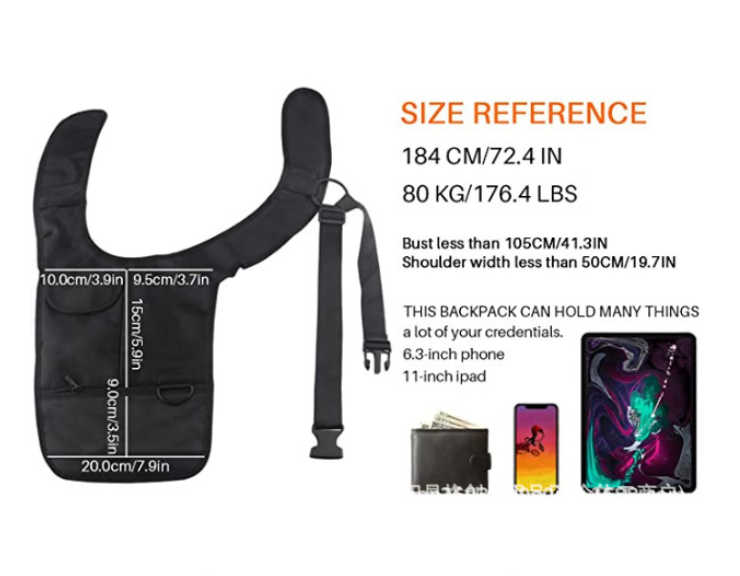 Anti-Pry Hidden Underarm Bag – Inspector Leather Case, Tablet & Card Holder for Men & Women