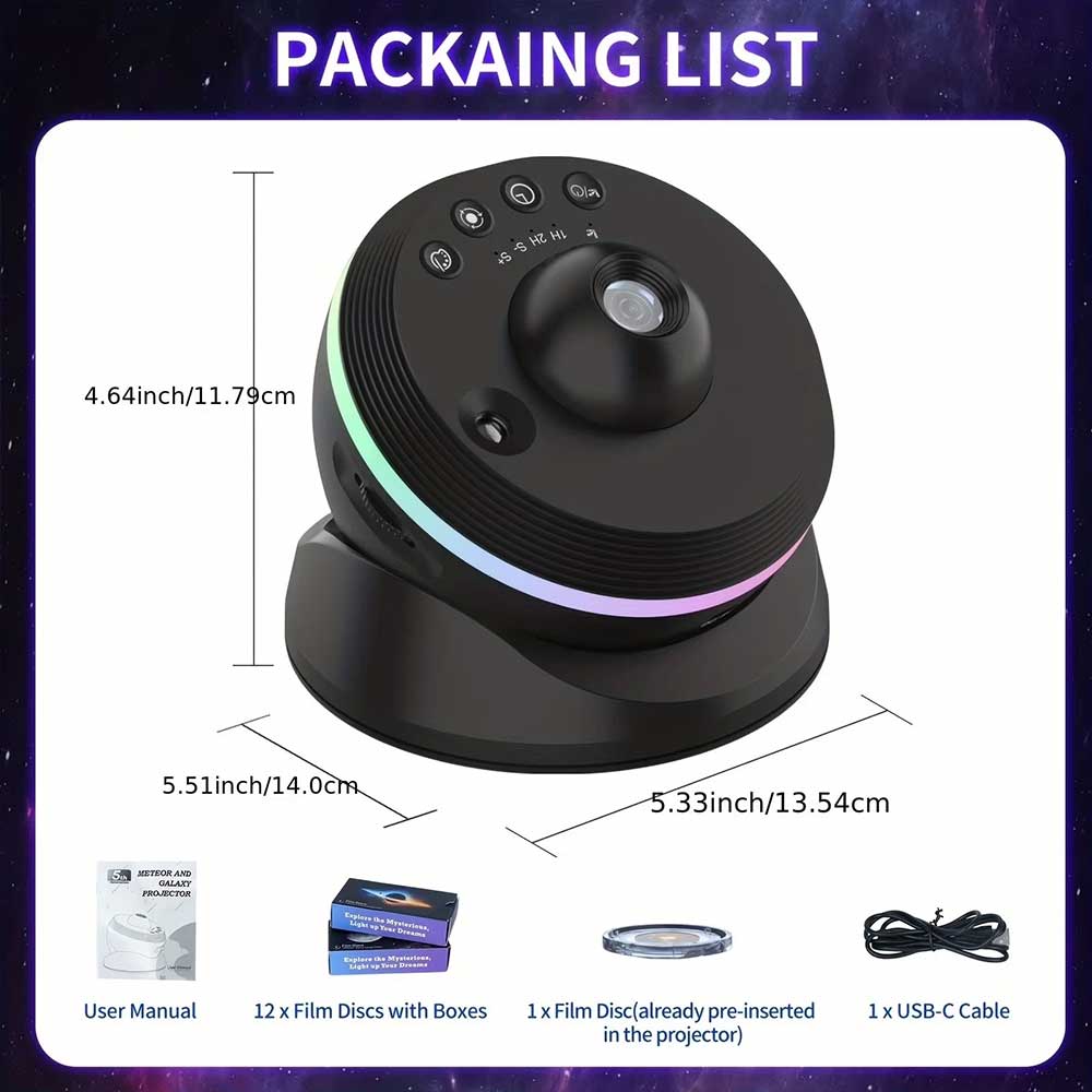13-in-1 Planetarium Galaxy Projector LED Space Mood Lamp for Babies Kids Adults