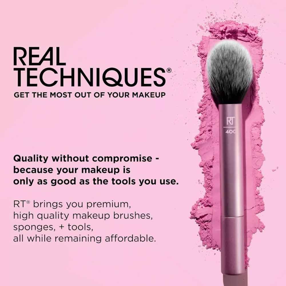 REAL RT4266 TECHNIQUES Naturale 9 Piece Set Makeup Brush Kit Foundation Powders