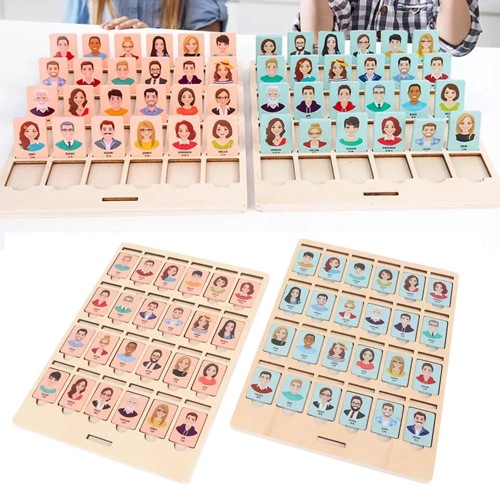 Wooden Guessing Board Game – Logical Thinking Training, 2-Player Interactive Puzzle