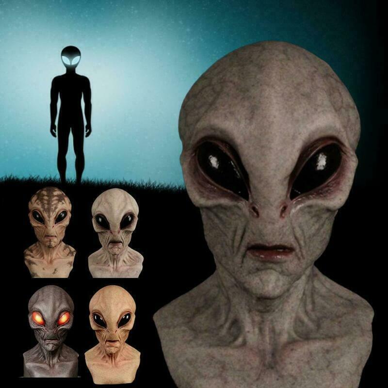 Alien Latex Mask Scary Horror Masks Comfortable Soft Halloween Cosplay Props