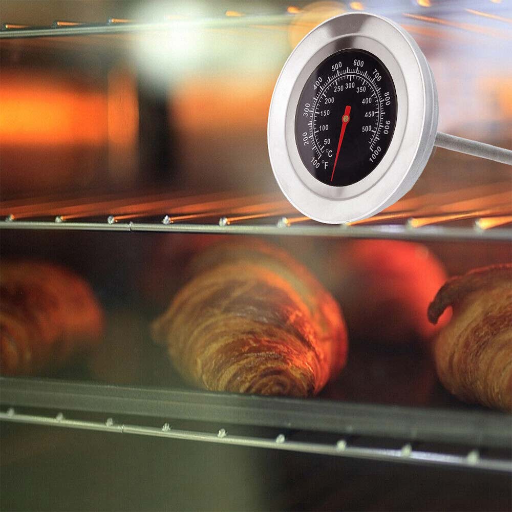 Stainless Steel Oven Thermometer BBQ Temperature Gauge Kitchen Barbecue