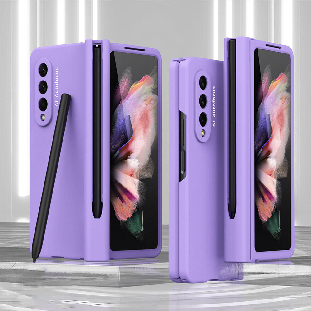 Full Cover Shockproof Hybrid Case With Pen Holder For Galaxy Z Fold 4 / Fold 3