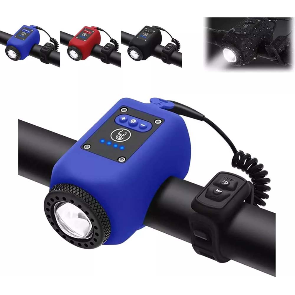 USB Bike Horn Mountain Bike Electronic Horn Bell Mountain Bike Light Bike Accessories-Black