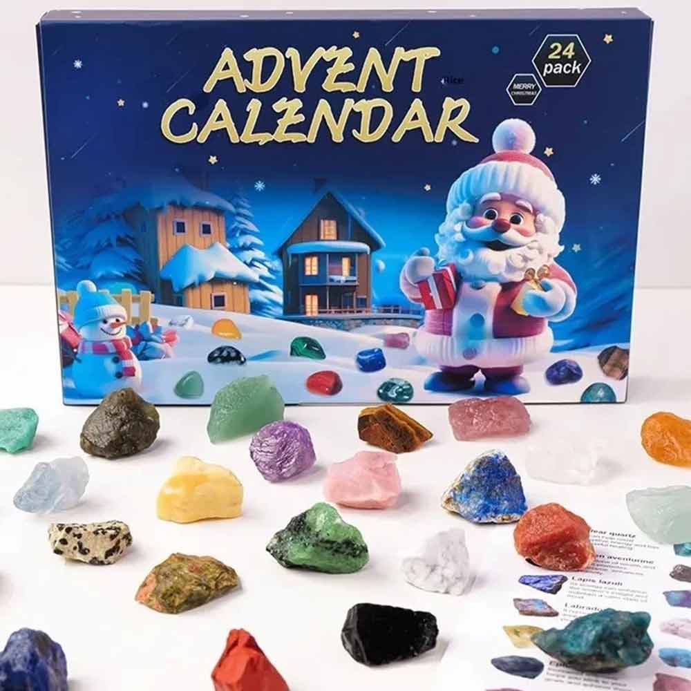 Crystal Advent Calendar 2026 – 24 Mock Gemstone & Mineral Christmas Countdown