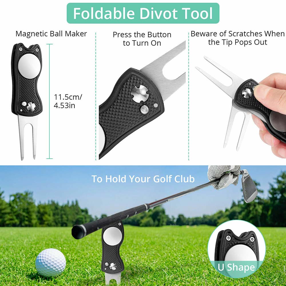 Golf Club Brush Cleaner Groove Cleaning Kit Golf Accessories Gift Set Golf Towel
