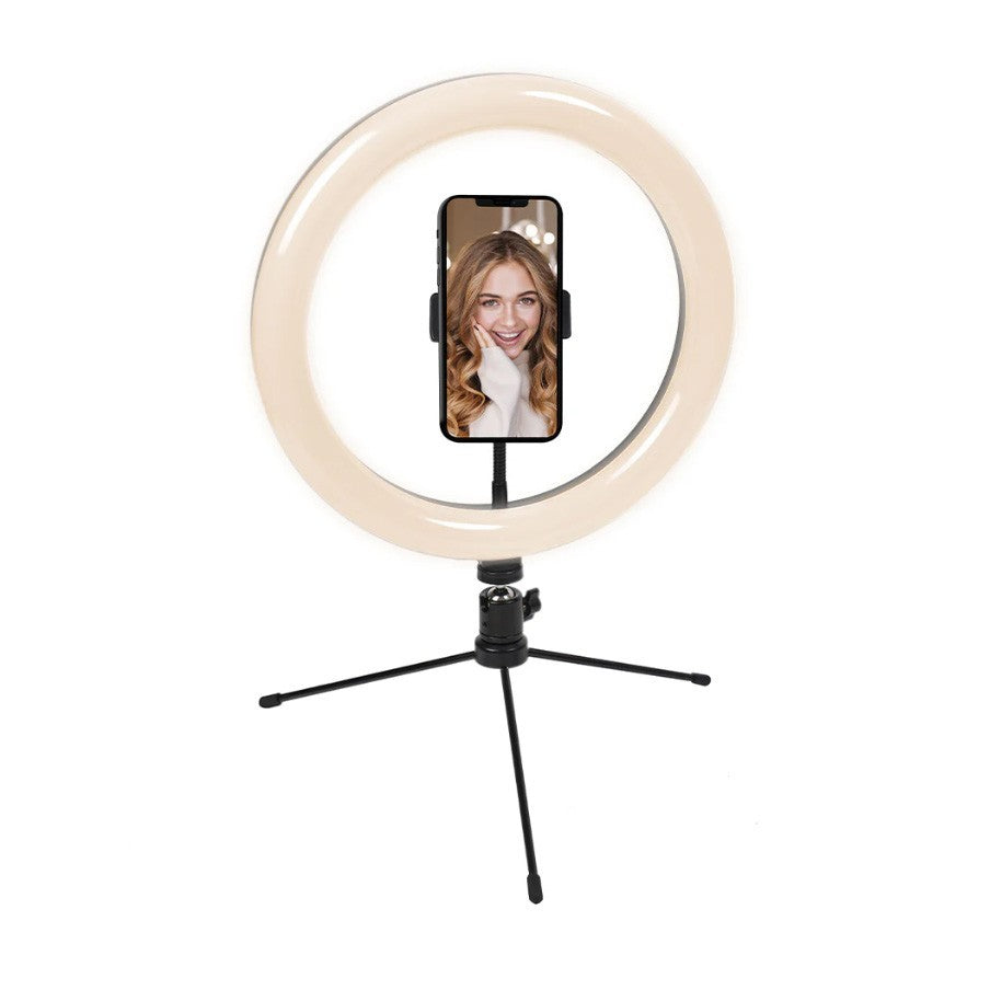 Ring Light 10" – Desktop Tripod, Bluetooth Remote, 3 Colour Temperature Modes