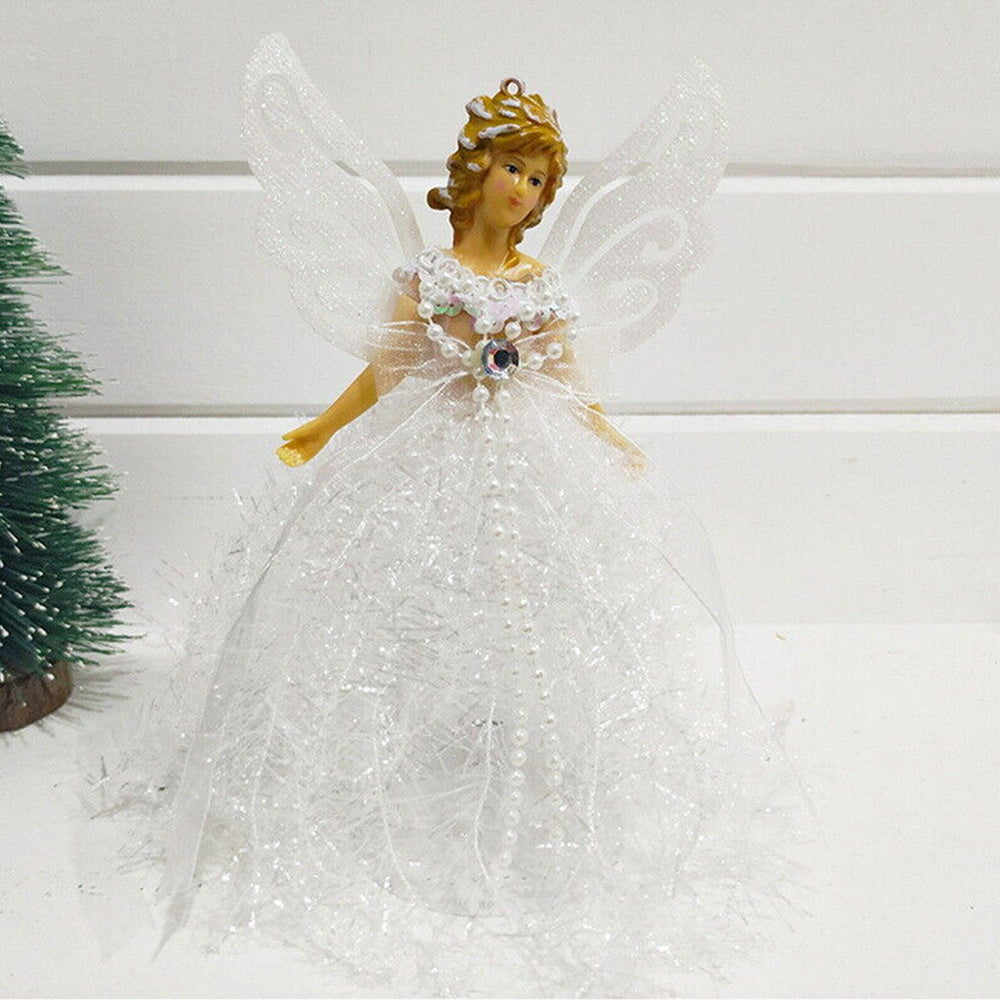 22*13cm Christmas Angel Fairy Xmas Tree Topper Ornaments Decoration