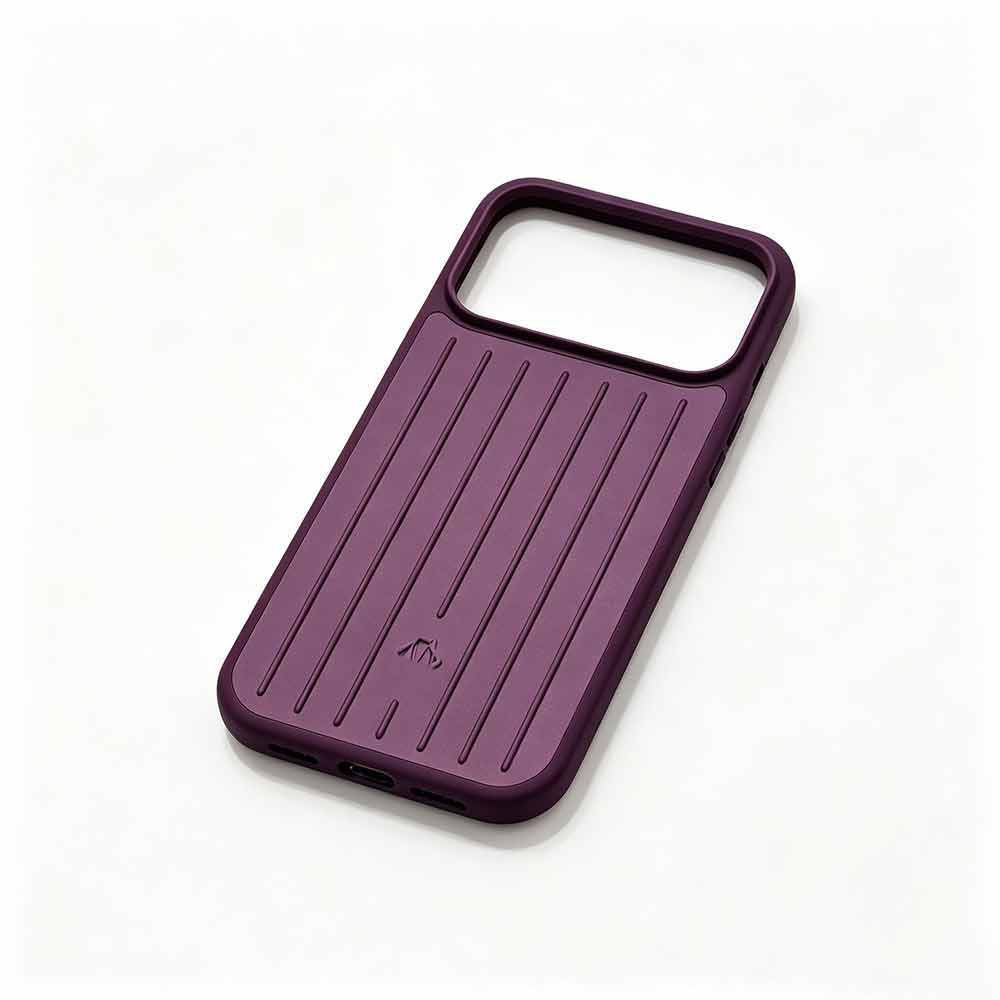 Burgundy Phone Case for iPhone 18 Pro Max – Aluminum-Look Hard Shell Cover
