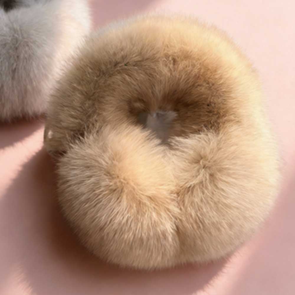 Fox Fur Earmuffs - Full Cover Warm Earflap Headband with Fur Collar