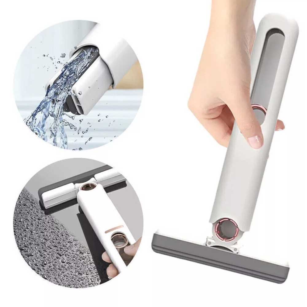 Mini Mop Wash Hand Free Squeeze Mop Desktop Glass Cleaning Sponge Mop Portable
