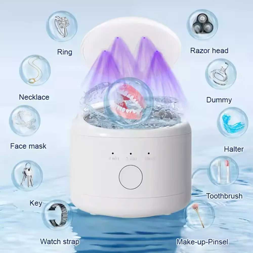 Portable Ultrasonic Jewelry Cleaner 45KHz Ultrasonic Retainer Cleaning Machine