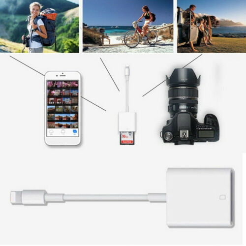 8Pin to SD Card Camera Reader Adapter for iPhone XR XS max X iPad Pro Mini