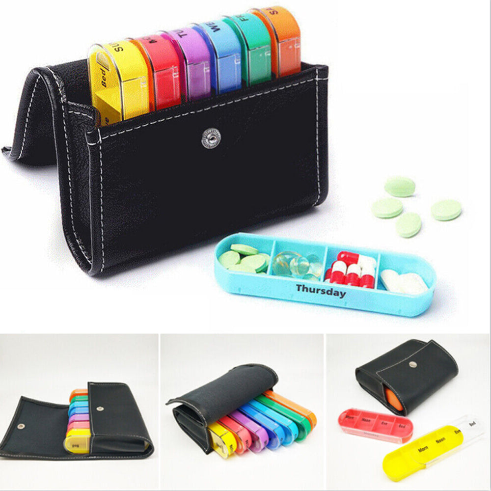 Sorter Organizer Pill Box Tablet Case Medicine Weekly 7 Day Container Dispenser