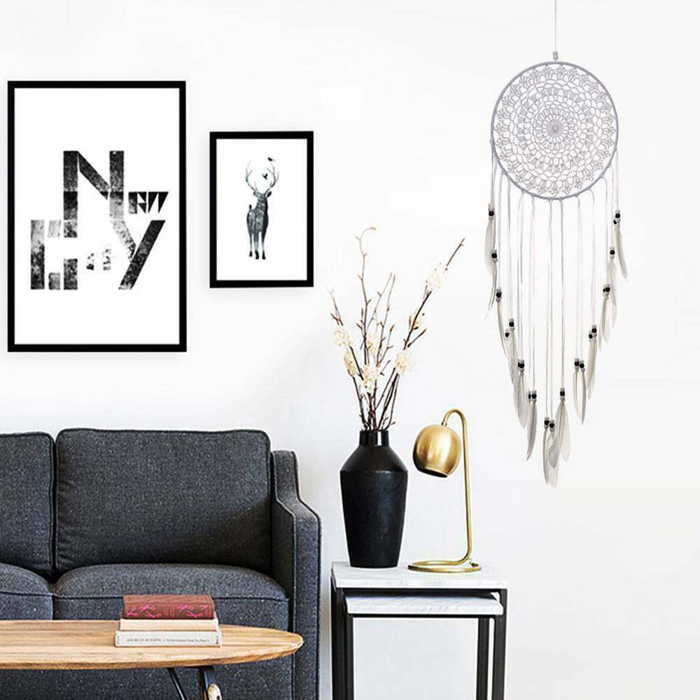 Dream Catcher Large Handmade Knitted Indian Dreamcatcher Home Bedroom Hanging AU