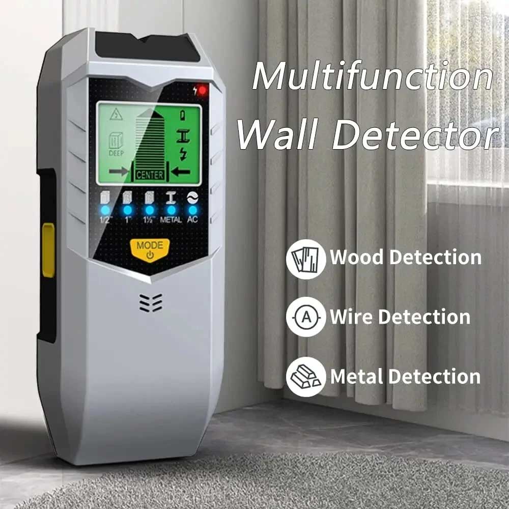 5 IN 1 Electric Detector Wall Wood Metal Sensor Wire Stud Finder Cable Scanner