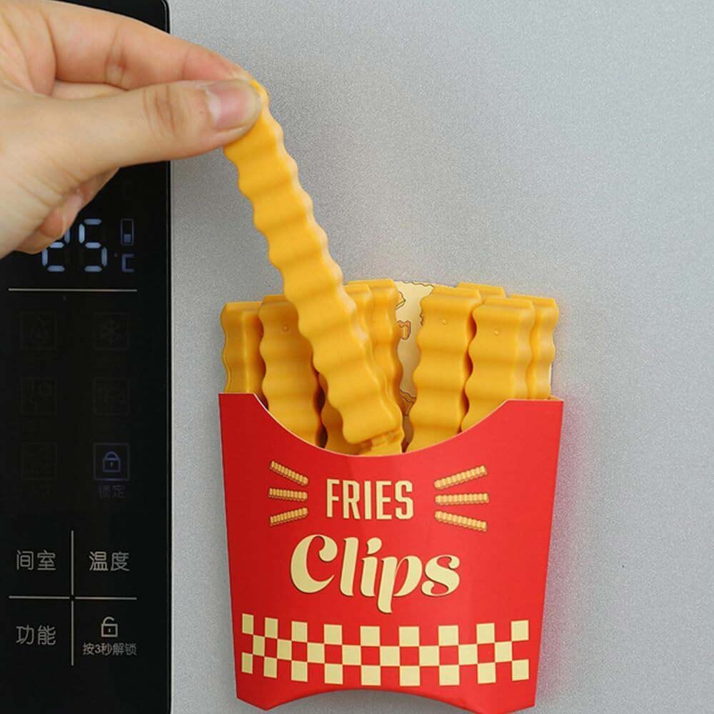 12PCS Reusable Food Bag Clips – French Fry Shaped Storage Sealing Clips