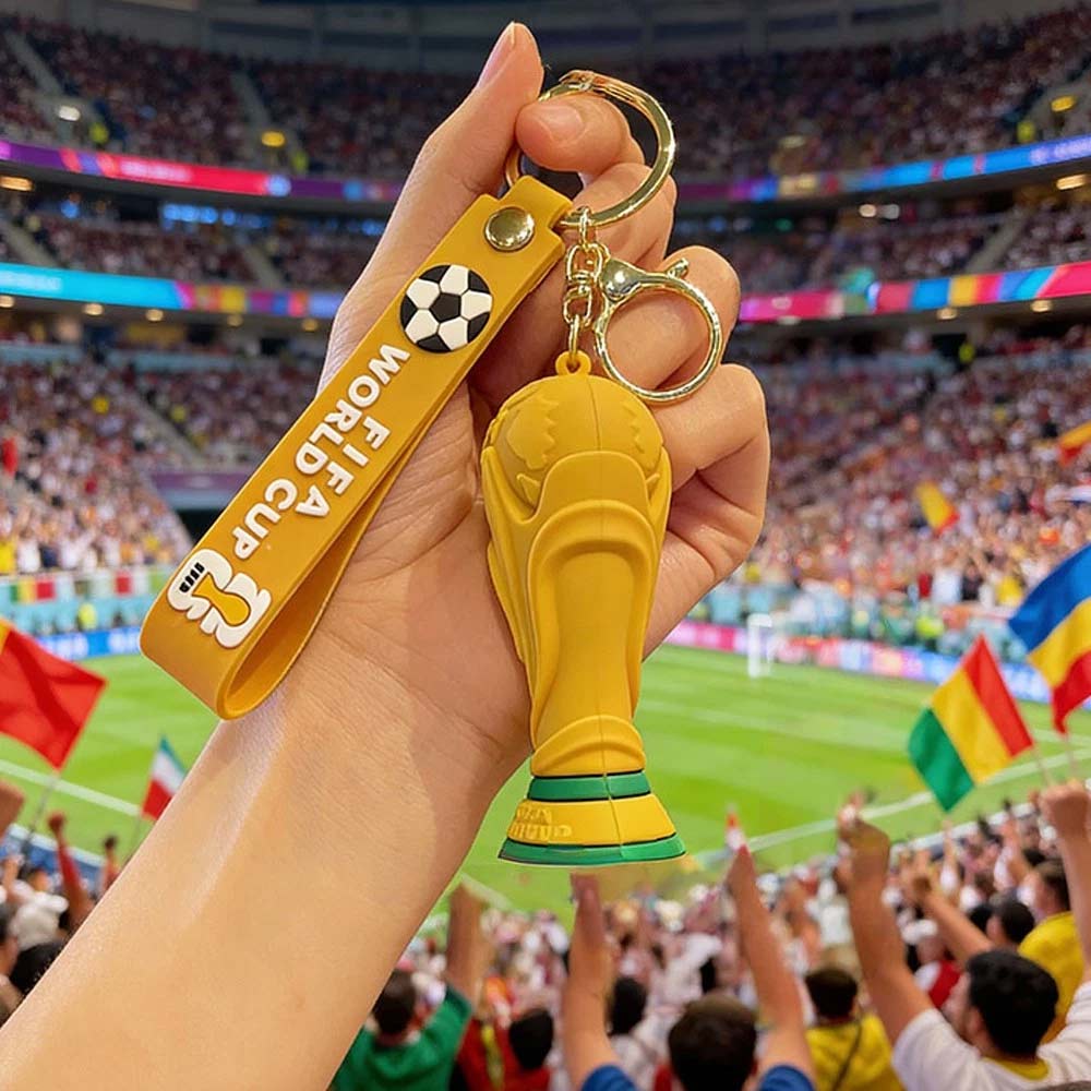 4 Pack 2026 World Cup Mascot Pendant – Football Keychain Memorabilia Keyrings