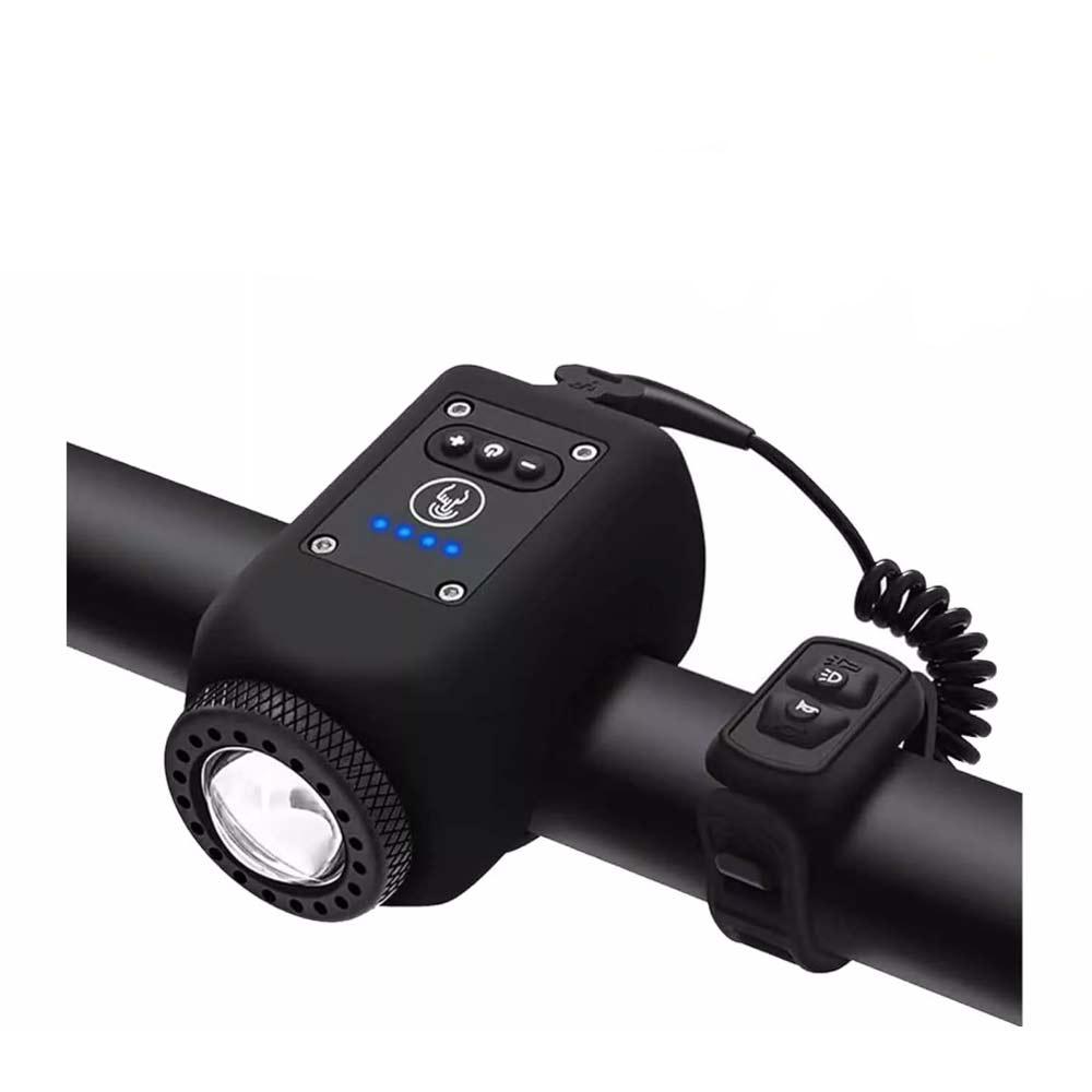 USB Bike Horn Mountain Bike Electronic Horn Bell Mountain Bike Light Bike Accessories-Black