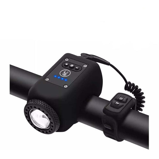 USB Bike Horn Mountain Bike Electronic Horn Bell Mountain Bike Light Bike Accessories-Black
