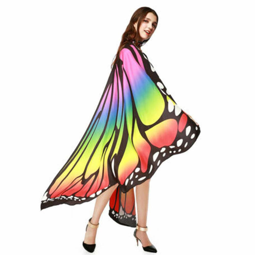 Shawl Butterfly Wings Scarf Halloween Birthday Gift Dress Adult Pretend Cosplay
