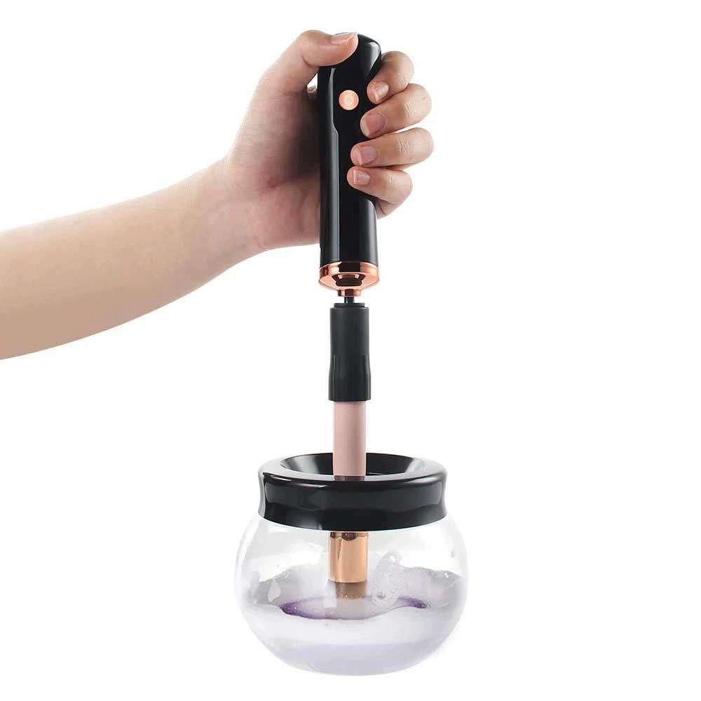 Electric Makeup Brush Cleaner & Dryer Set - Auto Spin Clean Quick Dry Machine