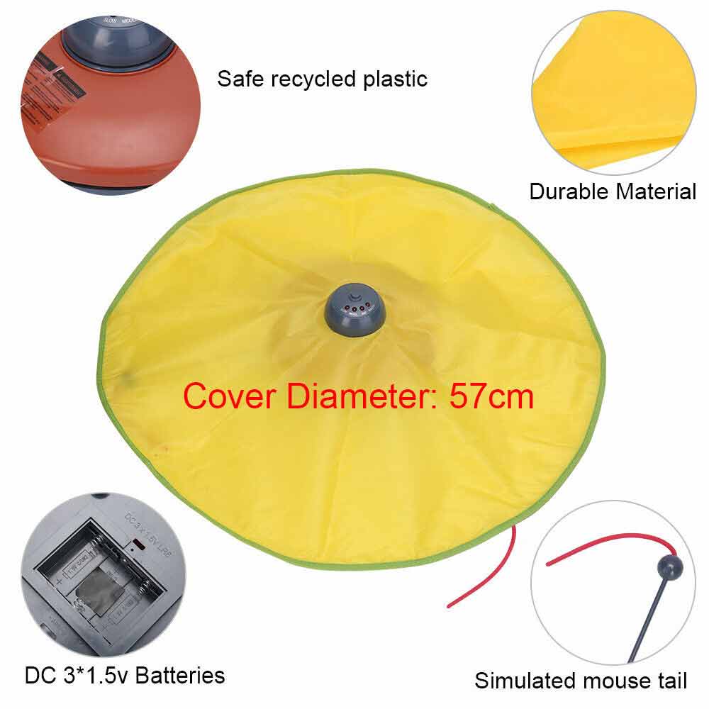 Cats Meow Rotating Undercover Mouse Toy Electronic Interactive Cat Toys Puzzle