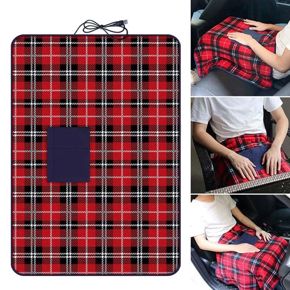 Electric Heated Throw Blanket - Washable Fleece Winter Warming with Timer & Switch