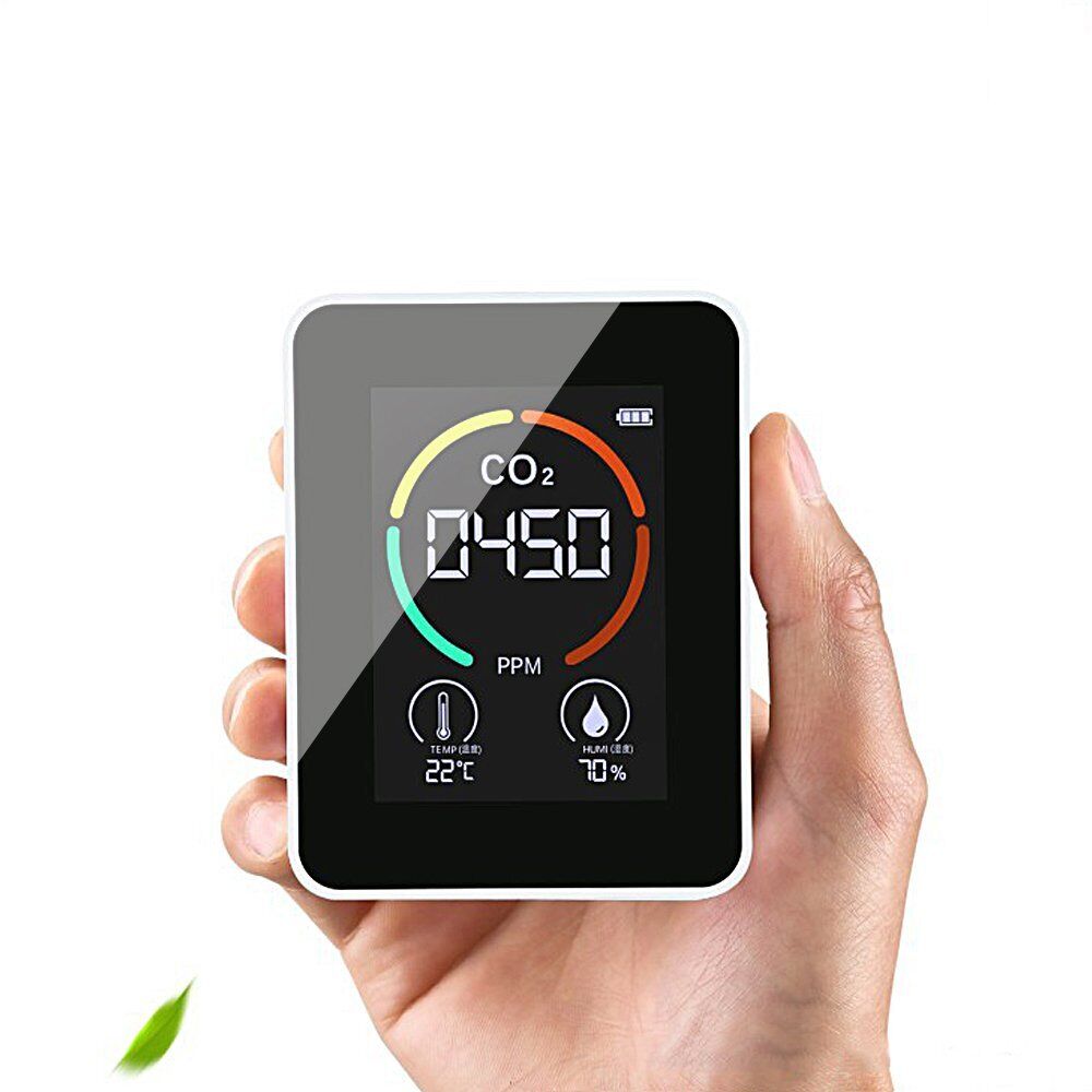 CO2 Meter Temperature Humidity Air Quality Monitor Carbon Dioxide Detector