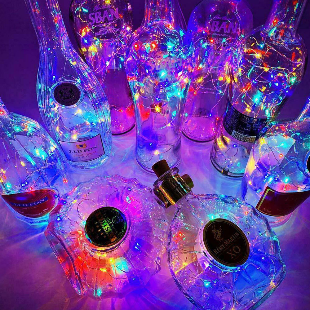 10-Pack LED Fairy Bottle Lights Copper Wire String Lights with Cork Stoppers for Wine Bottle & DIY Decor