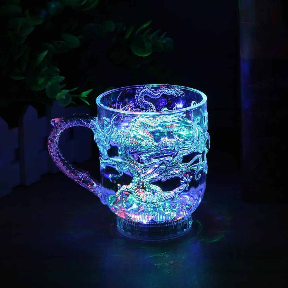 Colorful 285ml Lightup Cups Luminous Dragon Flash Cup Acrylic Gifts for Bar Home
