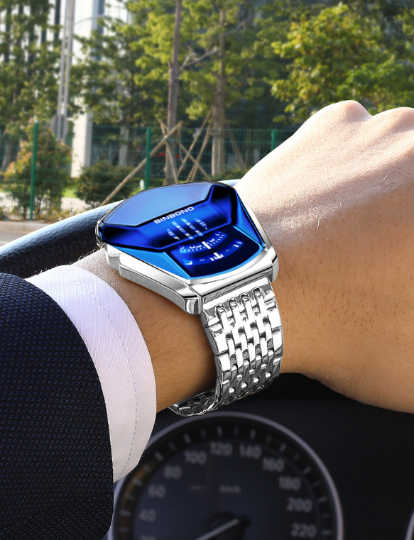 Men's Trendy Fashion Watch Funky Designer Wristwatch Includes Strap Adjuster