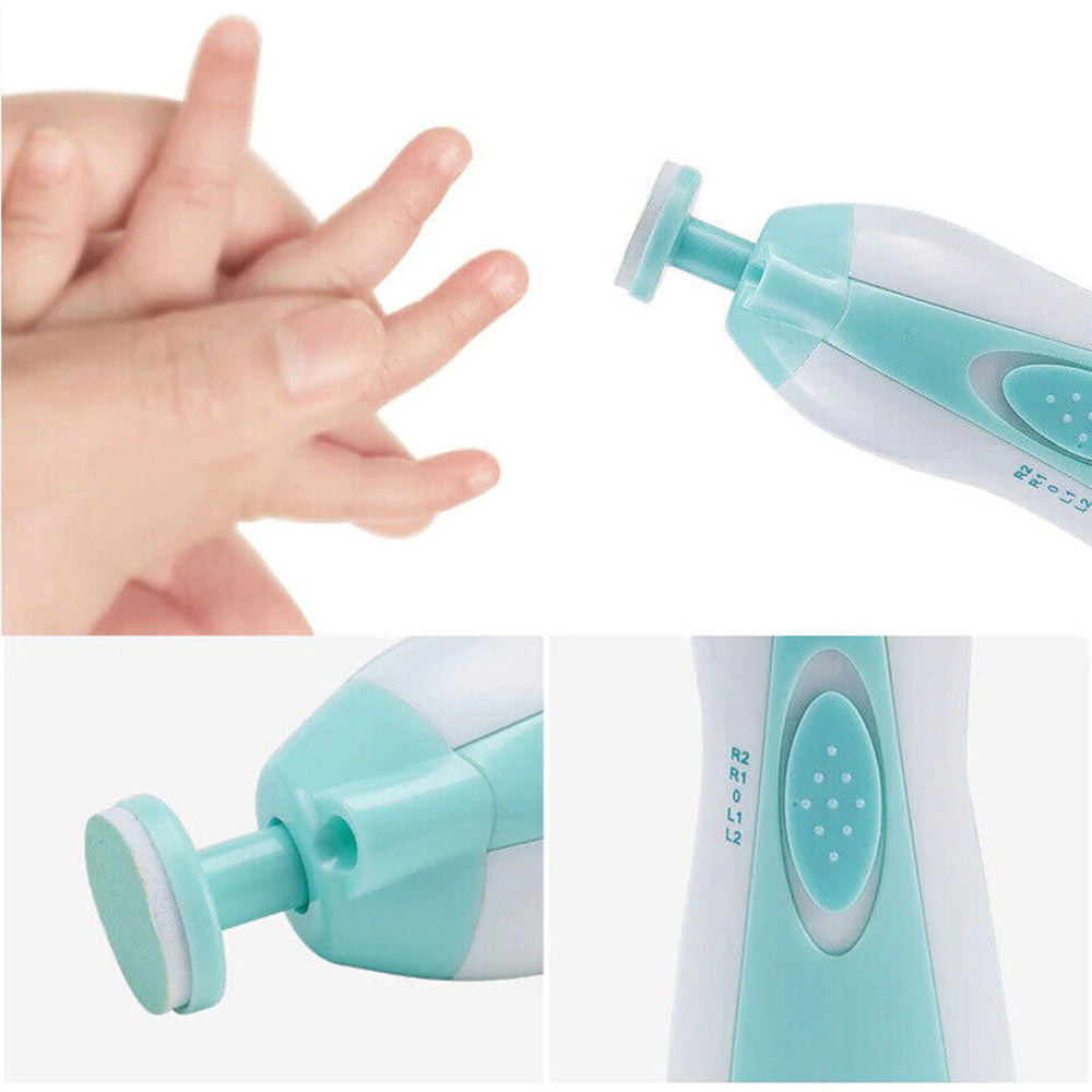 Electric Baby Nail Trimmer Infant Newborn Safe Grinder Clipper Tools Set