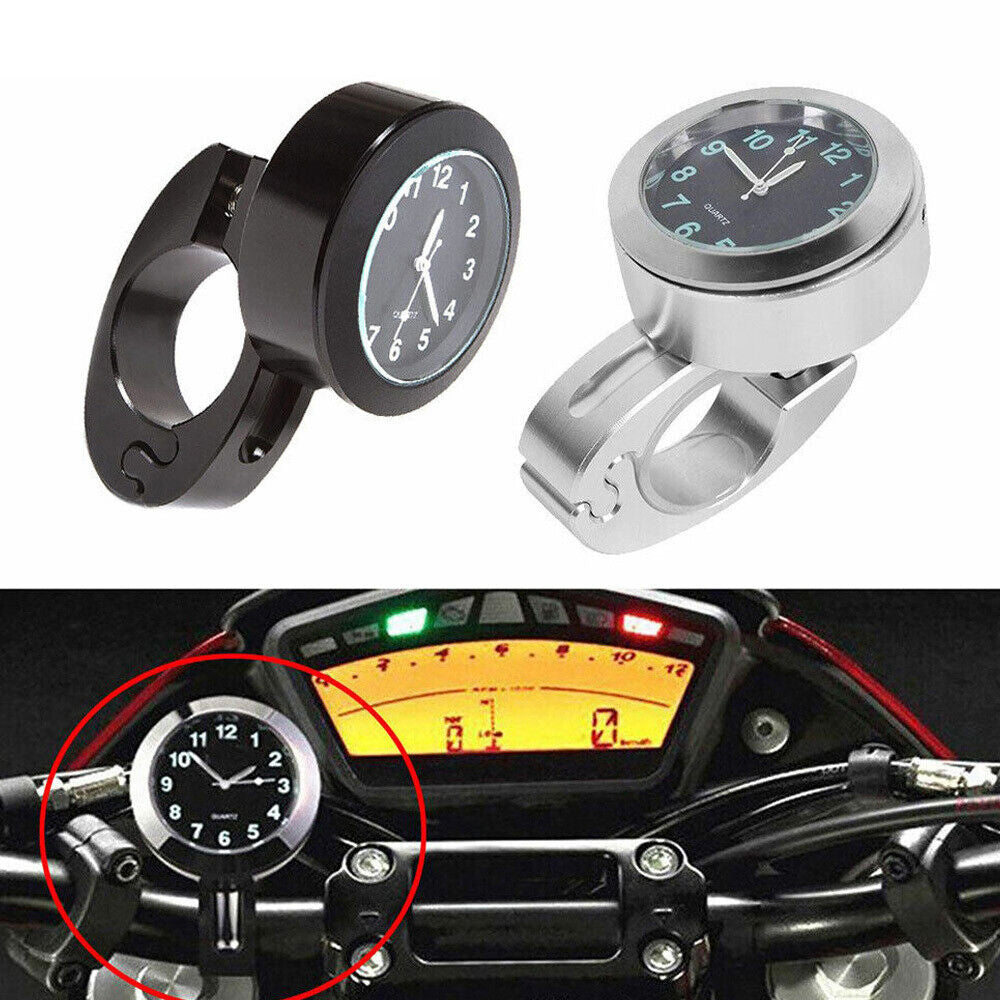 Motorcycle Clock Watch Glow In the Dark Bicycle Bike Handlebar Mount Waterproof