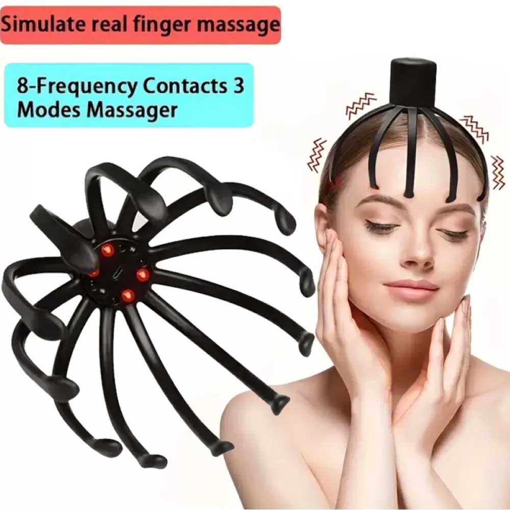 Octopus Scalp Massager, Electric Scalp Massager with 3 Modes Head Massager Relax