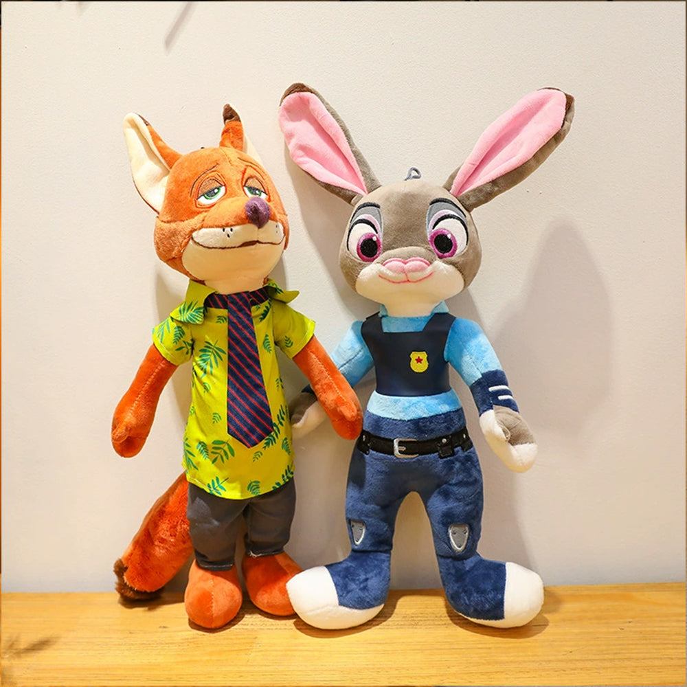 Fox & Rabbit Soft Plush Dolls - Anime Cartoon Stuffed Figure Hugging Toys