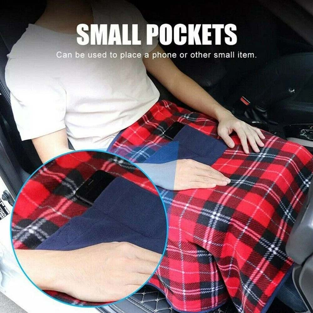 Electric Heated Throw Blanket - Washable Fleece Winter Warming with Timer & Switch