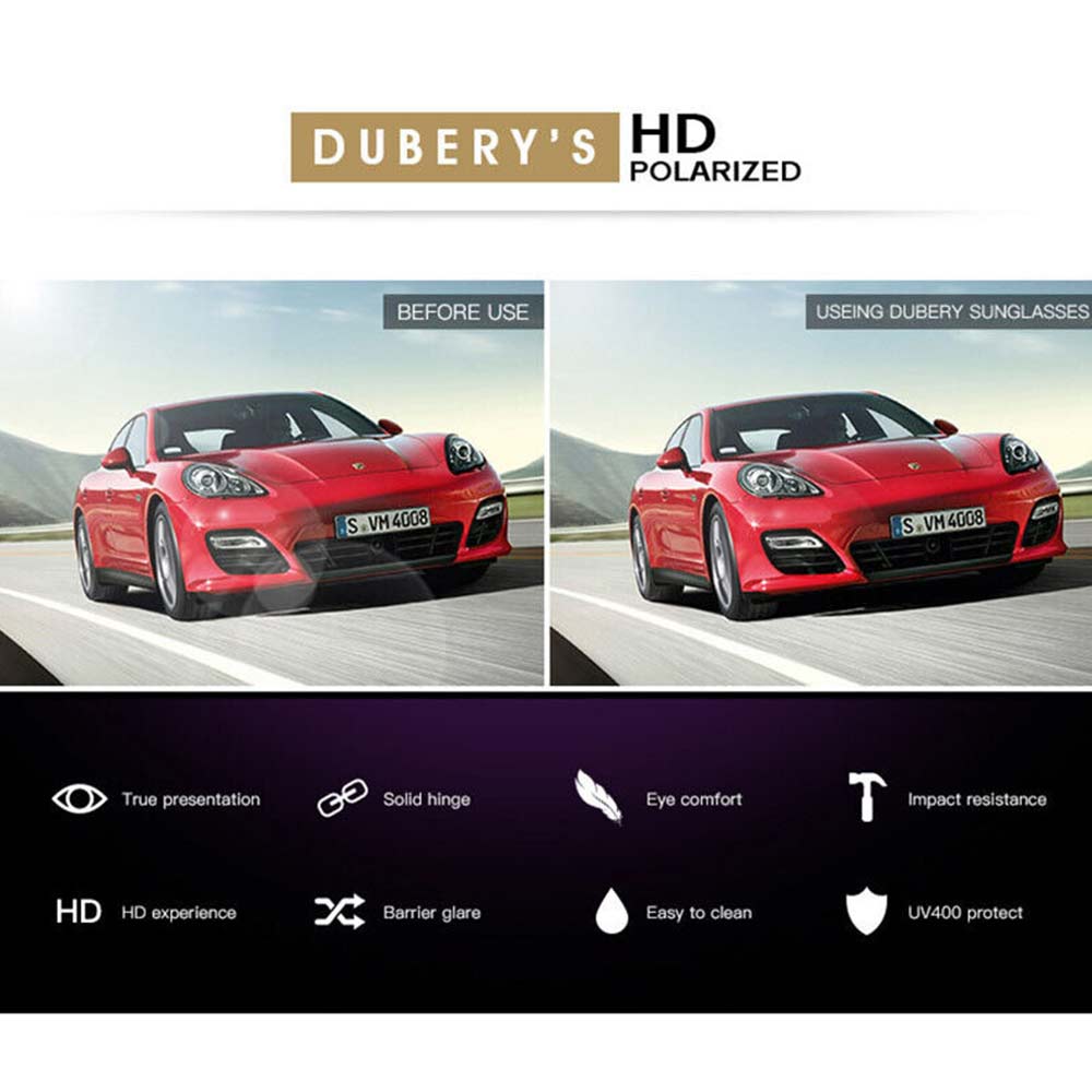 Mens Dubery Sunglasses Polarized UV400 Glasses Driving Fishing Eyewear