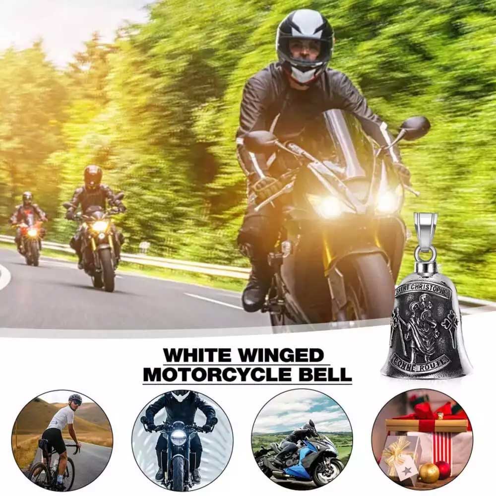 St. Christopher Guardian Bell Motorcycle Lucky Bell Stainless Steel Ride Bells No Chains