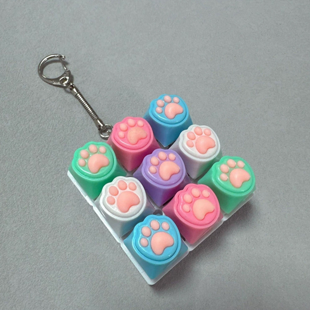 9-Key Keyboard Clicker Toy – Clicky Fidget Keychain for Stress Relief & Focus