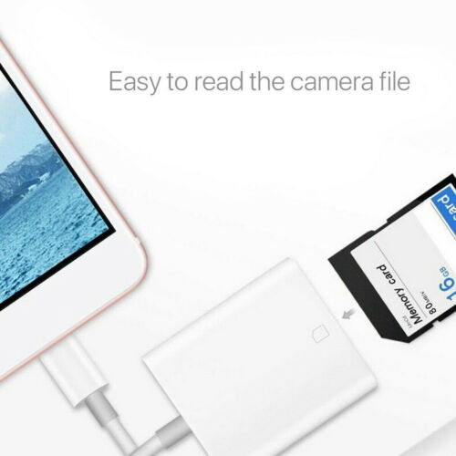 8Pin to SD Card Camera Reader Adapter for iPhone XR XS max X iPad Pro Mini