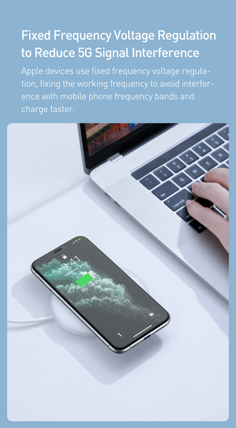 Baseus 15W Qi Wireless Charger for iPhone 14 13 Fast Charging Samsung Huawei