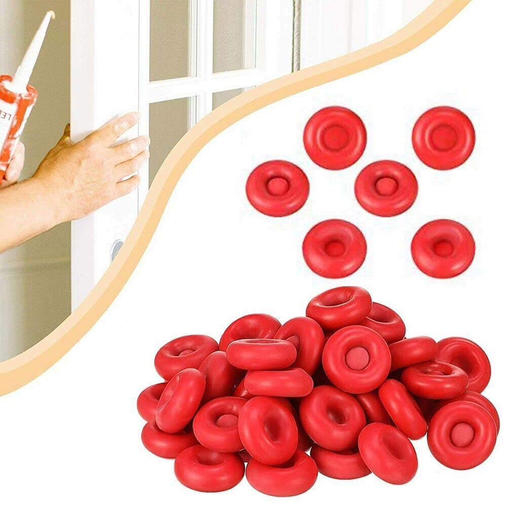 50pcs Latex Caulk Saving Cap Re-Sealable Caulking Tube Nozzle Tips Covers