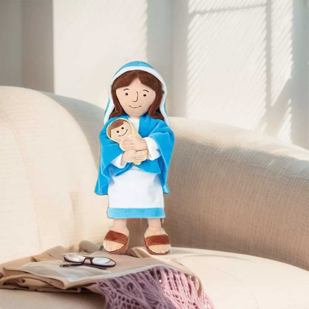 Jesus Plush Doll - Religious Stuffed Toy for Kids, Easter Gift, Christening Present