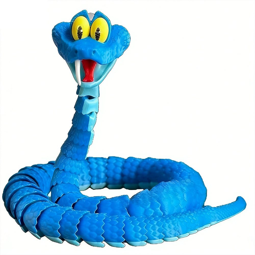 45CM 3D Printed Snake Sipper Action Figure - 30-Point Articulated Gift Toy
