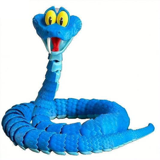 45CM 3D Printed Snake Sipper Action Figure - 30-Point Articulated Gift Toy