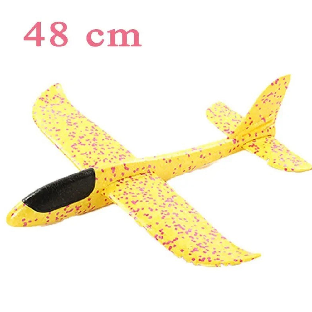 48cm Foam Glider Stunt Plane – Hand Thrown Outdoor Toy with Head Light