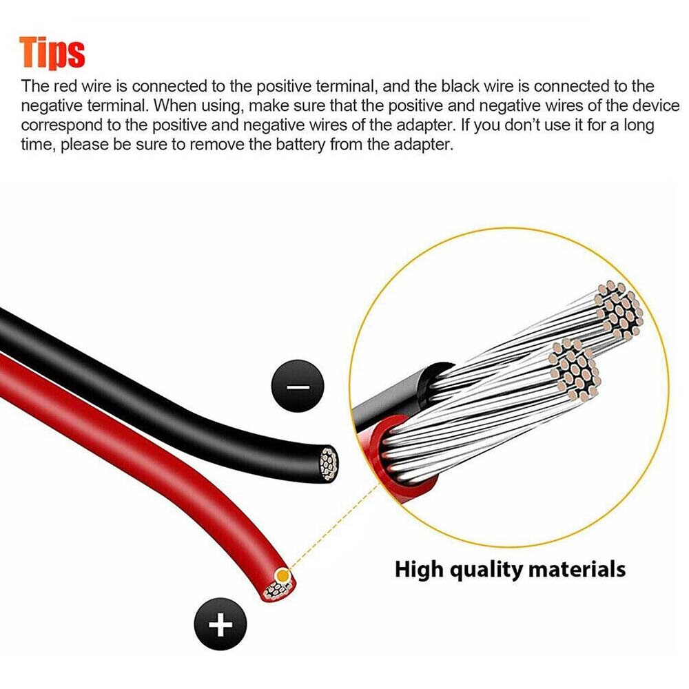 Battery Adapter With Fuse built-in switch for Milwaukee 18V To Dock Holder 12Awg
