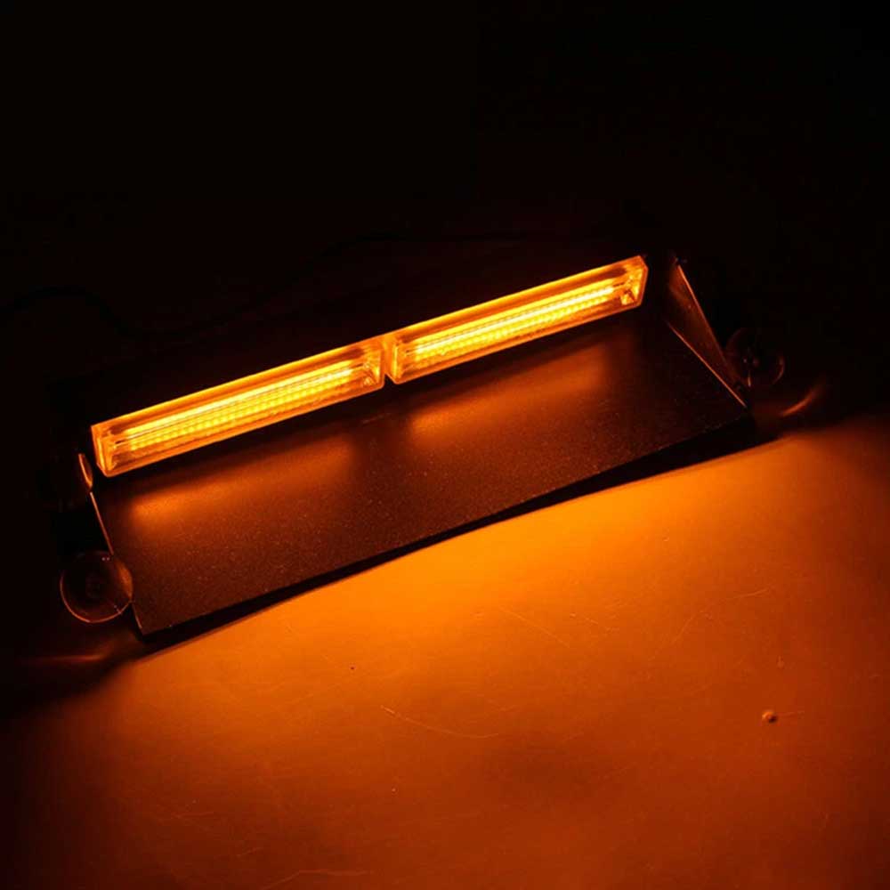 LED Warning Strobe Light Bar - 12V-24V Amber Flashing Roof Beacon for Recovery